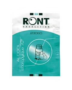 Lingettes à l'alcool isopropylique, Sachet 2 ml, carton de 1000