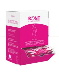 Lingette corporelle Ront Hygiène Intime, boîte distributrice de 250 lingettes