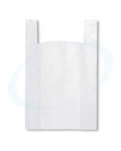 Sacs plastique bretelle 260+60+60 x 450mm, blanc, carton de 2000