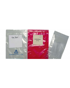 Sac zip double poche 230x320+230x260, transparent, par 1000