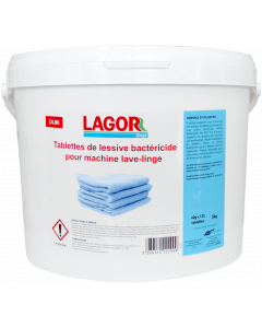 Lessive linge désinfectante, emballage individuel, seau  de 125 pastilles