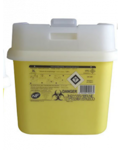 Collecteurs de déchets DASRI 3L, 190x126x (h)196mm, l'unité