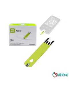 Bandelettes de Glycémie YPSOMED My life AVEO, boîte de 100